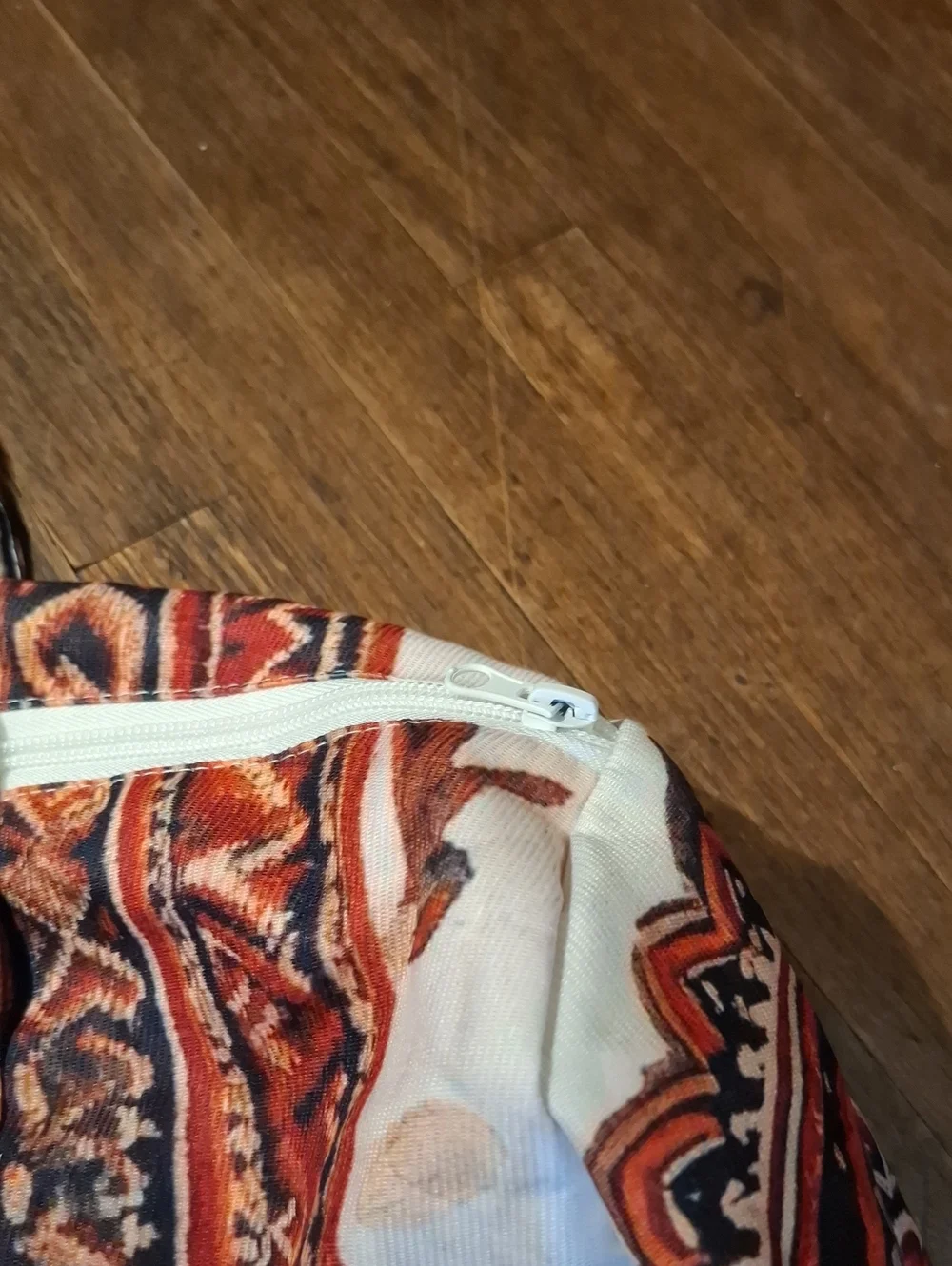 NEW! Boho Aztec Pattern Tote Bag in Orange and Navy